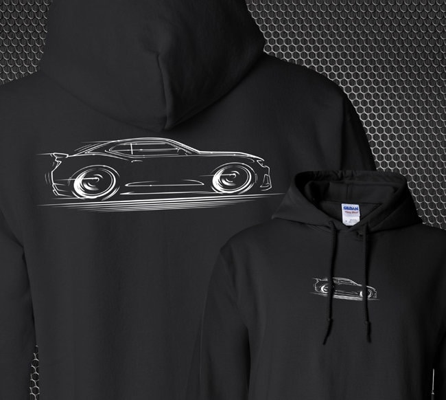 2014 - 2017 Camaro Hoodie Chevy 2015 2016 Z-28 Ss Rs Silhouette-Kunst von RobMartinDesign