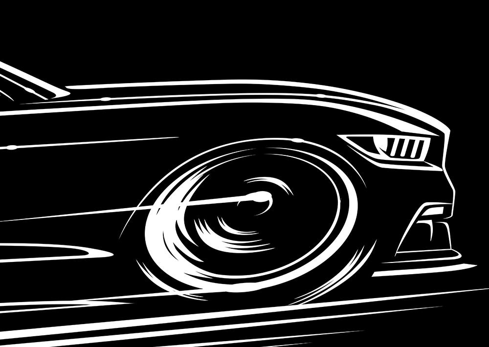 2015-2017 Mustang Hoodie Ford Id S550 2015 2016 5.0 Scherenschnitt Kunst von RobMartinDesign