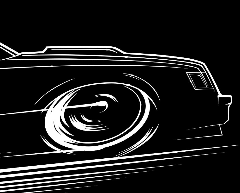 Hoodie Buick Grand National/Regal T-Typ 1984 1985 1986 1987 Gn Gnx Silhouette Kunst von RobMartinDesign