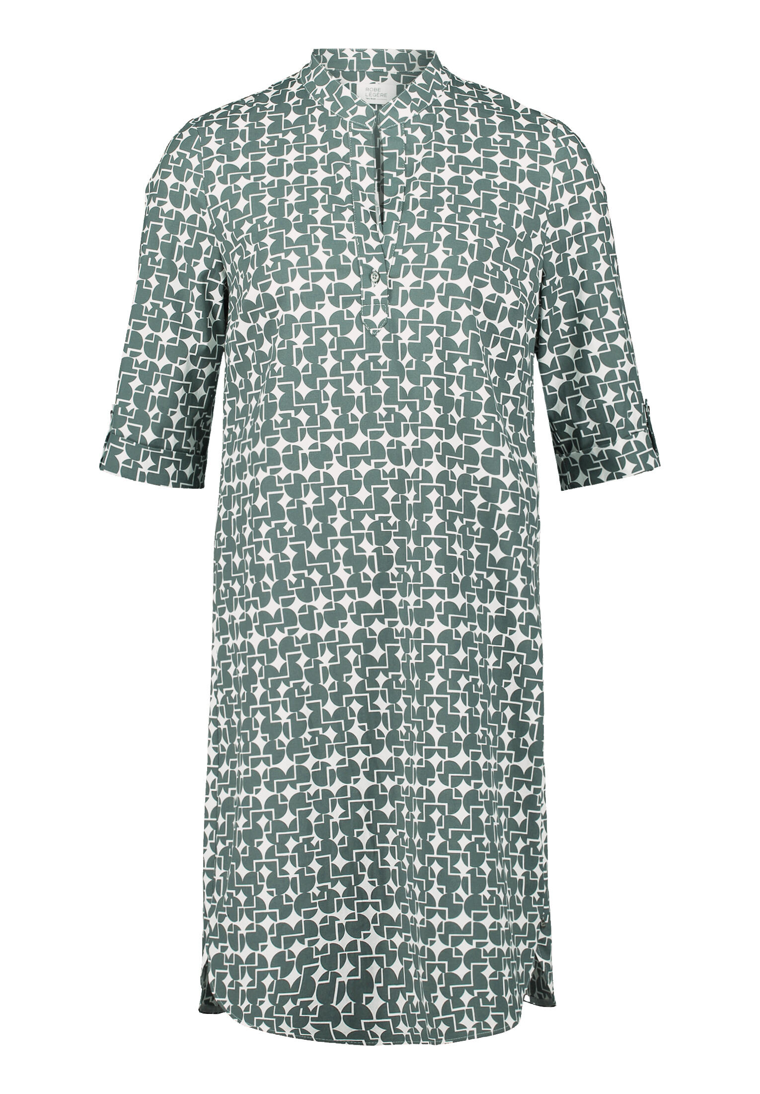 Robe Légère - Hemdblusenkleid white/dark green - Gr. - 48 von Robe Légère