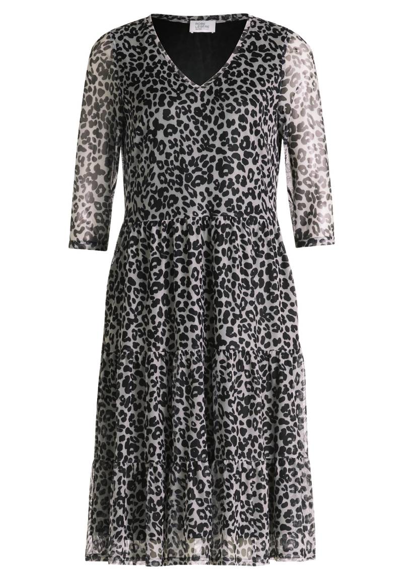 Robe Légère - Stufenkleid grau/schwarz - Gr. - 38 von Robe Légère