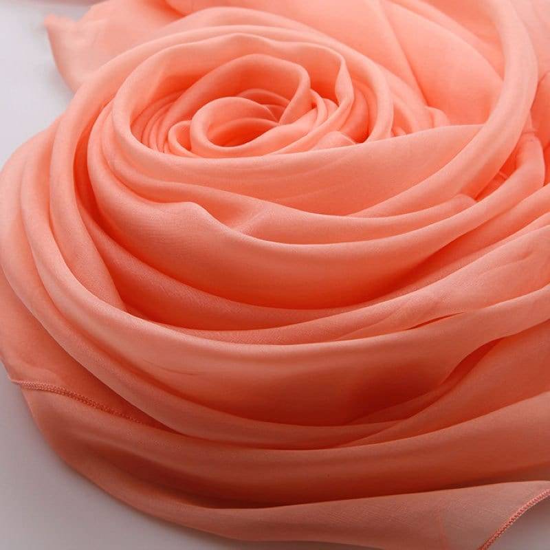 Orange Seide Schal - Licht Chiffon As S-17 von RobePlus