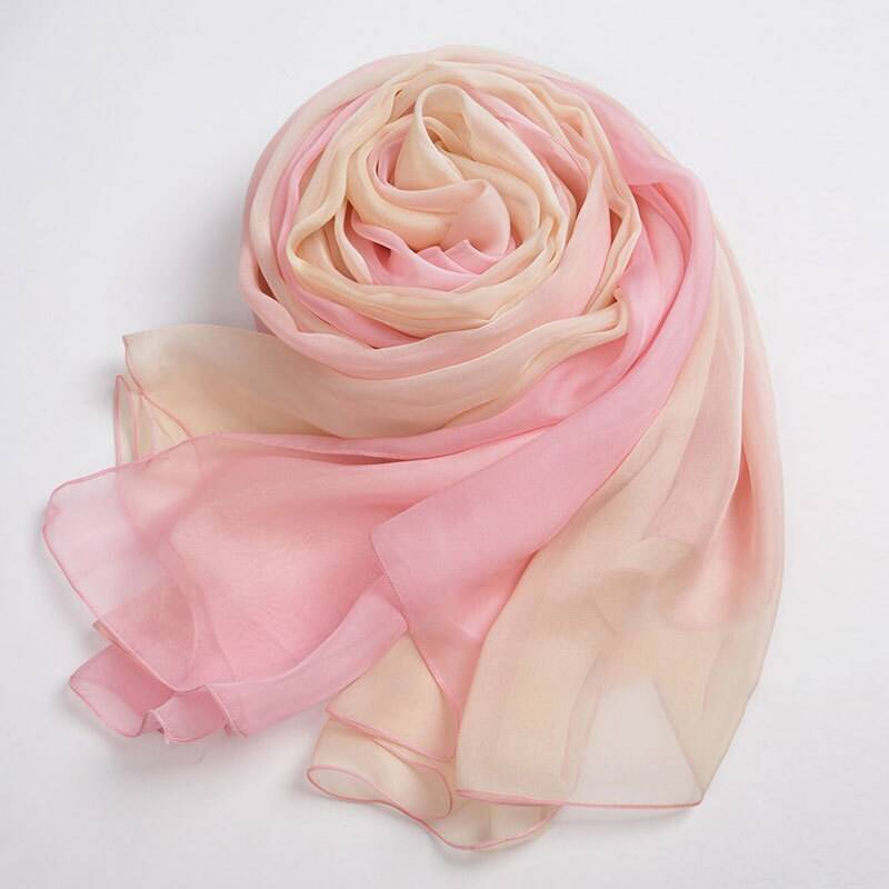 Rosa Seidenschal - Farbverlaufsschal As2015-33 von RobePlus