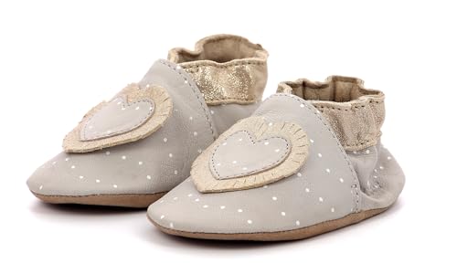 Robeez BABY TINY HEART, Hausschuh, GRIS CLAIR, von Robeez