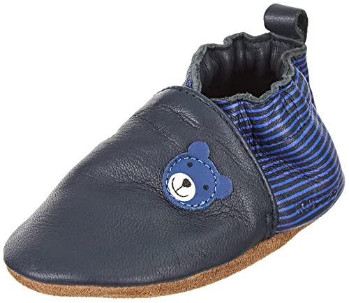 Robeez Baby-Jungen Doubear Krippenschuh, Marine, 17 EU von Robeez