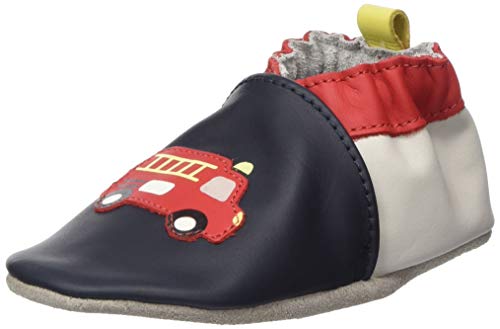 Robeez Baby-Mädchen Fireman Hausschuhe, Marineblau 10, 24 EU von Robeez