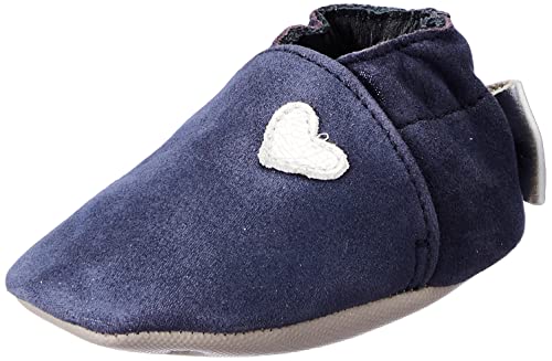 Robeez Baby-Mädchen Mini Love Plg Krippenschuh, Marineblau Metall, 23/24 EU von Robeez