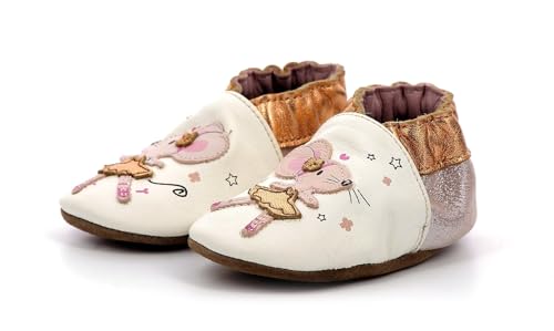 Robeez Dancing Mouse Hausschuh, weiß, 31 EU von Robeez