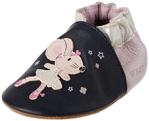 Robeez Mädchen Dancing Mouse Hausschuh, Marinerosa, 28/29 EU von Robeez