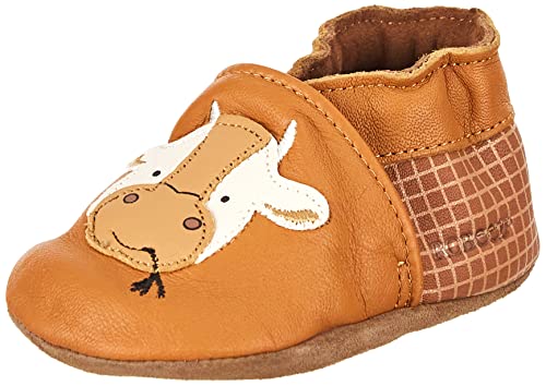 Robeez Funny Cow Krippenschuh, Camel, 19 EU von Robeez