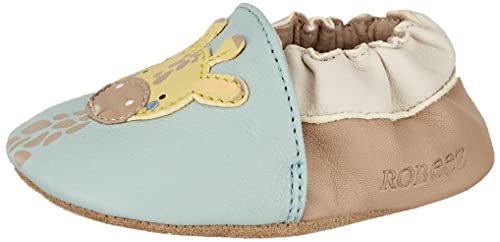 Robeez Giraffe Hug Hausschuh, Aqua Grün Braun, 19 EU von Robeez