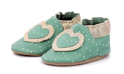 Robeez Jungen Mädchen Baby Tiny Heart Hausschuh, VERT, 27 EU von Robeez