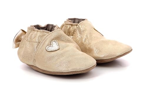Robeez Jungen Mädchen Mini Love Hausschuh, Gold, 19 EU von Robeez