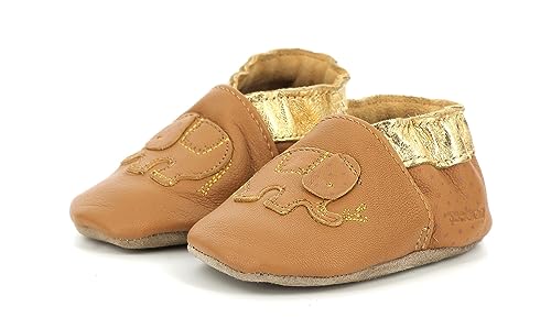 Robeez Jungen Mädchen Niedlicher Elefant Hausschuh, Camel, 17 EU von Robeez