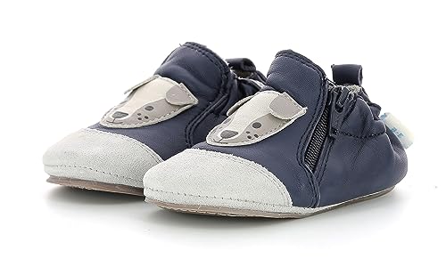 Robeez Jungen Unisex Kinder CHOU Dog Hausschuh, Marine, 19 EU von Robeez