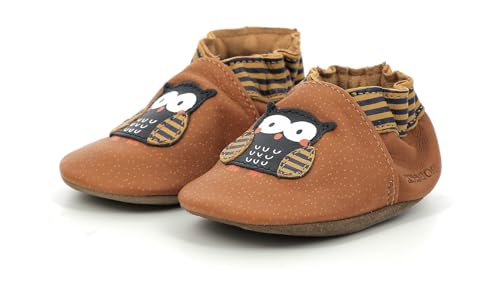 Robeez Eule, Unisex Kinder Hausschuhe, camel, 17/18 EU von Robeez