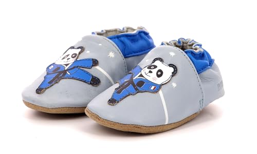 Robeez Jungen Karate Panda Hausschuh, blau, 19/20 EU von Robeez