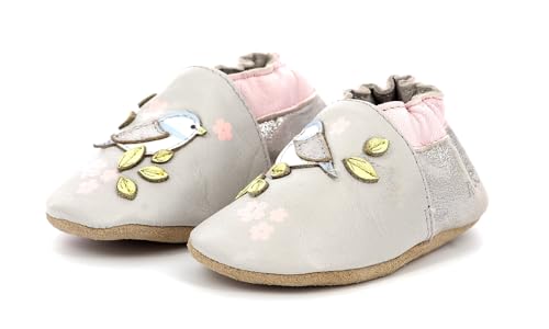 Robeez Nice Birds Babyschuhe, Hellgrau, 17/18 EU, hellgrau, 17/18 EU von Robeez