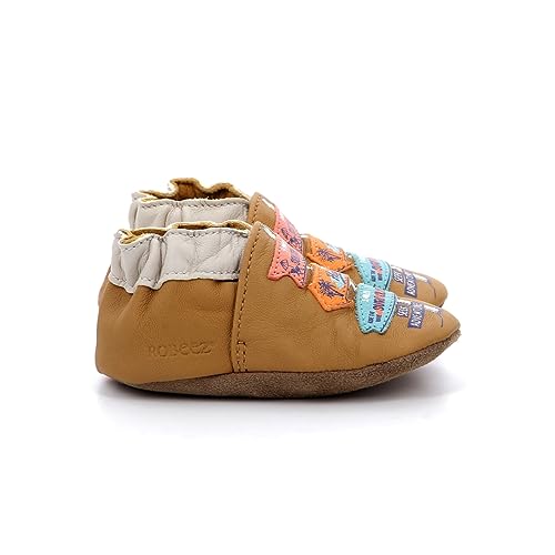 Robeez Seek Adventure Hausschuh, Helles Camel, 19 EU von Robeez