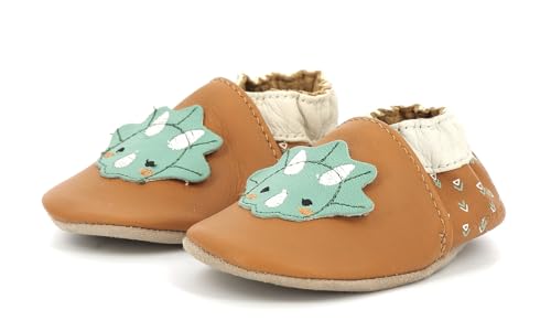 Robeez Triceradino Babyschuhe, Camelgrün, 17/18 EU, Camel Grün, 17/18 EU von Robeez