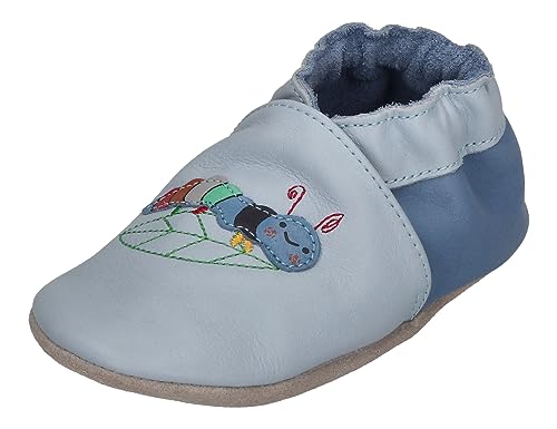 Robeez Unisex Baby Krunchy Krippenschuh, hellblau, 17 EU von Robeez