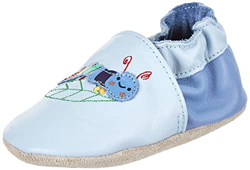 Robeez Jungen Unisex Kinder Krunchy Krippenschuh, blau, 19 EU von Robeez