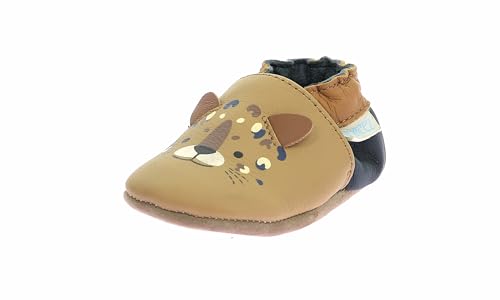 Robeez Unisex Kinder Leo Miror Hausschuh, Helles Camel, 17/18 EU von Robeez