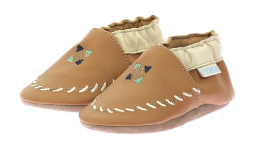 Robeez Unisex-Kinder in and Out Hausschuhe, camel, 25/26 EU von Robeez