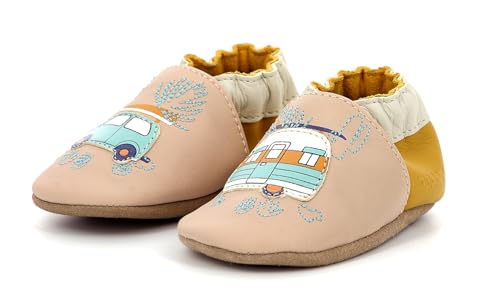 Robeez Vintage Rest, Babyschuhe, Beige, Gelb, 19/20 EU, Beige/Gelb, 19/20 EU von Robeez