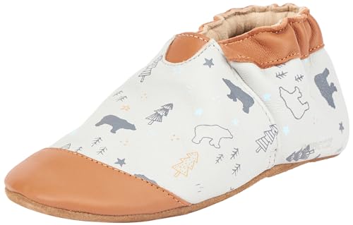 Robeez Wintering Bear Hausschuh, Hellgrau Camel, 27 EU von Robeez