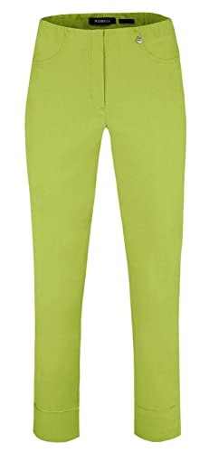 Robell-Bella09 Stretchhose mit Umschlag und Gesäßtaschen (as3, Numeric, Numeric_38, Regular, Regular, Lime) von Robell