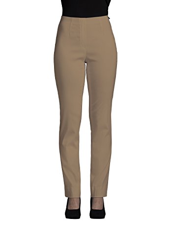 Robell Damen Slim Arbeitshose-Stretchhose, Beige, Gr.- 42 von Robell