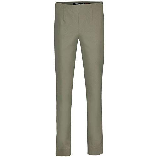 Robell Damen Slim Arbeitshose-Stretchhose, Olive, Gr.- 46 von Robell