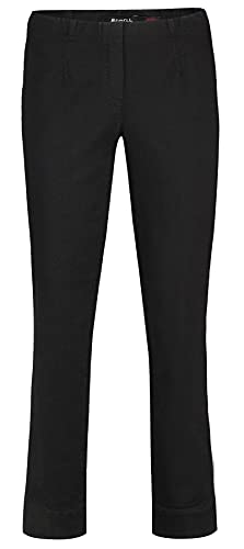 Robell Style Marie – Bequeme, Denim Power Stretch Jeans, Gerade geschnittenes Bein mit Schlitz Farbe Black Größe 48 von Robell