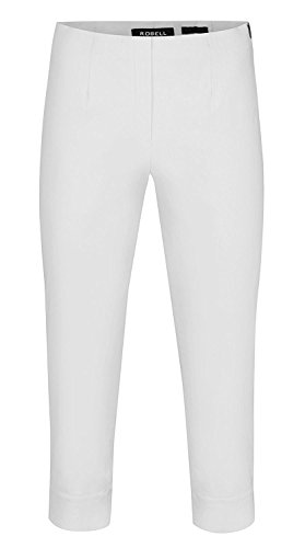 Robell Marie 07 Slim Fit Stretchhose Schlupfhose Damen Capri Hose #Marie 07 (48, weiß(10)) von Robell