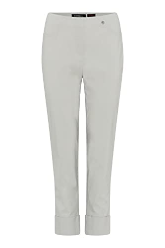 Robell Style BELLA09-7/8 Stoffhose Damen high Waist - Damenhose Power Stretch - Bengaline Stoff Hose mit Aufschlag und Gesäßtaschen - Bitte eine Größe Kleiner bestellen von Robell