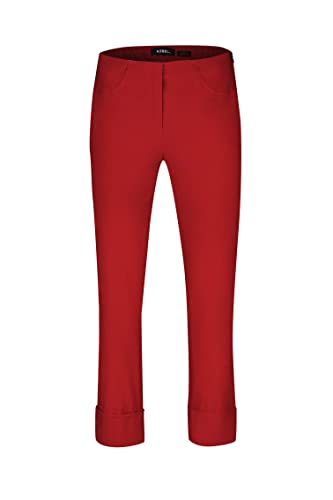 Robell Style BELLA09-7/8 Stoffhose Damen high Waist - Damenhose Power Stretch - Bengaline Stoff Hose mit Aufschlag und Gesäßtaschen - Bitte eine Größe Kleiner bestellen von Robell