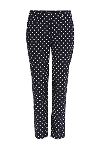 Robell Style BELLA09-7/8 Stoffhose Damen high Waist - Damenhose Power Stretch - Bengaline Stoff Hose mit Gesäßtaschen - Bitte eine Größe Kleiner bestellen - Marine, 36 von Robell