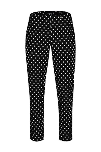 Robell Style BELLA09-7/8 Stoffhose Damen high Waist - Damenhose Power Stretch - Bengaline Stoff Hose mit Gesäßtaschen - Bitte eine Größe Kleiner bestellen - Schwarz, 42 von Robell