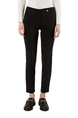 Robell Style Bella - Kurzgröße - Stoffhose Damen high Waist - Damenhose Power Stretch - Bengaline Stoff Hose - Hose mit geradem Bein - Bitte eine Größe Kleiner bestellen von Robell