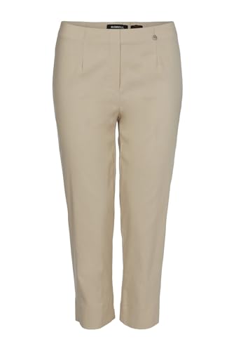 Robell Style MARIE07 - Capri Stoffhose Damen high Waist - Caprihose Power Stretch - Bengaline Hose mit Schlitz am Saum - Bitte eine Größe Kleiner bestellen - Beige, 48 Robell Style MARIE07 - Capri Stoffhose Damen high Waist - Caprihose Power Stretch - Bengaline Hose mit Schlitz am Saum - Bitte eine Größe Kleiner bestellen - Beige, 48 von Robell