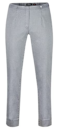 Robell Style Marie - Damen Jeans Straight - Jeanshose Damen high Waist - Stretch Jeans Hose bequemen Oberschenkel - Moderne Damenhose - Bitte Zwei Größen Kleiner bestellen, Light Grey, 42 von Robell