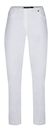 Robell Style Marie - Damen Jeans Straight - Jeanshose Damen high Waist - Stretch Jeans Hose bequemen Oberschenkel - Moderne Damenhose - Bitte Zwei Größen Kleiner bestellen, Weiß, 40 von Robell