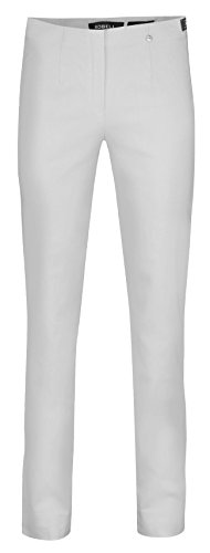 Robell Style Marie – Bequeme, Denim Power Stretch Jeans, Gerade geschnittenes Bein mit Schlitz Farbe Weiss Größe 48 von Robell