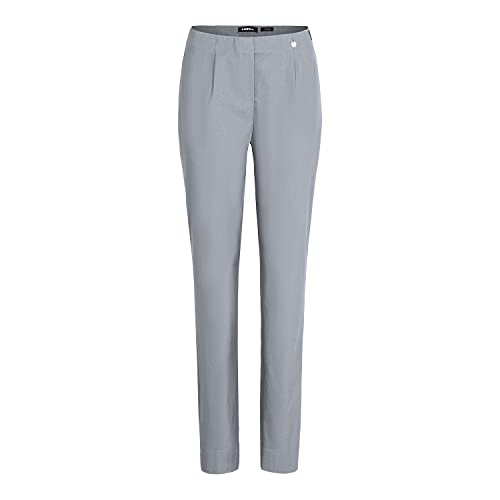 Robell Style Marie – Bequeme, stretchige Damenhose, Gerade geschnittenes Bein mit Schlitz, bekannt aus TV Werbung Farbe LGREY Größe 40 von Robell