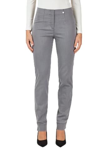 Robell Style Marie - Damen Jeans Straight - Jeanshose Damen high Waist - Stretch Jeans Hose bequemen Oberschenkel - Moderne Damenhose - Bitte Zwei Größen Kleiner bestellen, Dark Grey, 52 von Robell