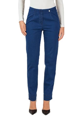 Robell Style Marie - Damen Jeans Straight - Jeanshose Damen high Waist - Stretch Jeans Hose bequemen Oberschenkel - Moderne Damenhose - Bitte Zwei Größen Kleiner bestellen, Denimblue, 36 von Robell