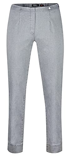 Robell Style Marie - Damen Jeans Straight - Jeanshose Damen high Waist - Stretch Jeans Hose bequemen Oberschenkel - Moderne Damenhose - Bitte Zwei Größen Kleiner bestellen, Light Grey, 46 von Robell