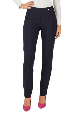 Robell Style Marie - Stoffhose Damen high Waist - Damenhose Power Stretch - Bengaline Stoff Hose mit Schlitz am Saum - Bitte eine Größe Kleiner bestellen von Robell