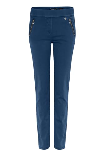 Robell Style NENA09-7/8 Damen Jeans Straight - Jeanshose Damen high Waist - Stretch Jeans Hose mit Gesäßtaschen - Damenhose mit schmalem Bein - Reisverschluss am Beinabschluss von Robell